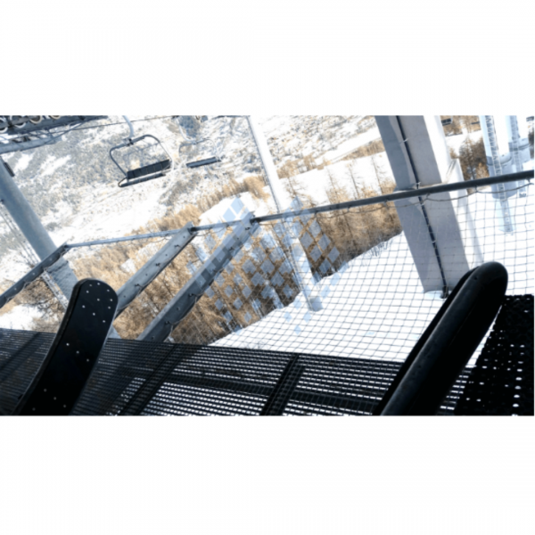 Filet d'estacade en nylon 4,75mm-maille 100mm norme EN1263-1 A2 +ralingue 12mm FIL-ESTA-10